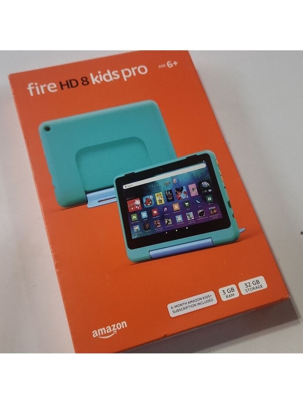 Amazon Fire Tablets‎  HD 8 Kids Pro tablet,  Bright 8", 32 GB, Teal Color. New